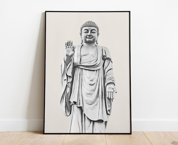 Buddha statue printable, Buddha wall art, Buddha print, aesthetic room decor, Printable Wall Art, Instant download, poster, digital print.