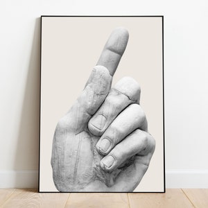 Hand of Constantine Statue Print, Rome statue, Print David, Digital download, Greek mythology art, Aesthetic Room Decor, Marble hand.