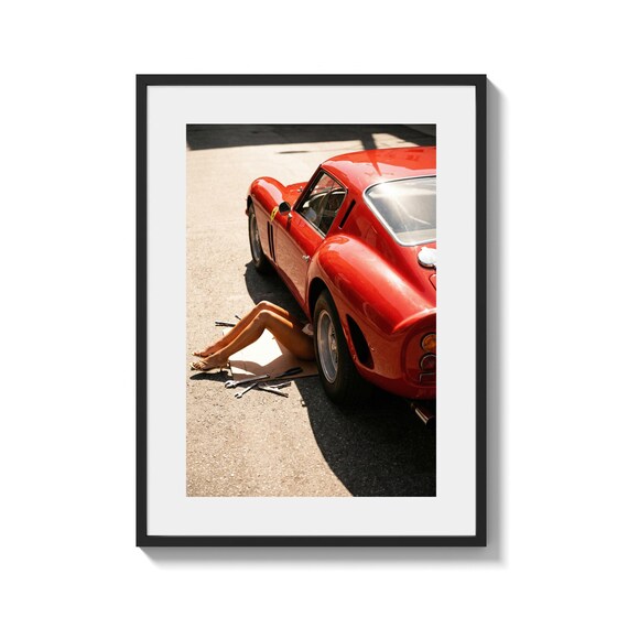 Ferrari 250 GTO Poster Wall Art, Sports Car Print, Vintage Ferrari Decor, Car Guy Gift, Mechanic gifts (Digital Download)
