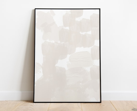Beige Wall Art, Abstract Art Print, Neutral Art Print, Cream wall art, Minimal Art, Aesthetic room decor. Brush Stroke Wall Art, Fine art