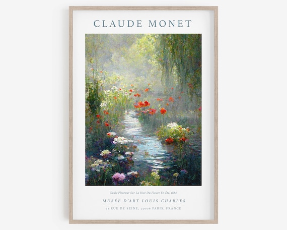 Claude Monet Print, Monet Print, Printable art,  Vintage French Home Decor, Floral Print, Floral Decor, Aesthetic room decor, A1/A2/A3/A4.