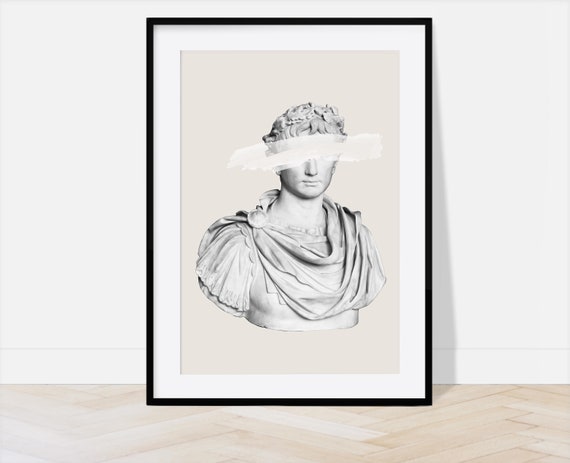 Augustus Statue Print, Rome statue, Auguste, Digital download, Greek mythology art, Bust statue, Aesthetic Room Decor, Marble Sculpture