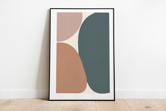 Abstract boho modern wall art, earthy Neutral Tone Wall Art Print, Wall Art Printable, Instant Download, Printable Poster