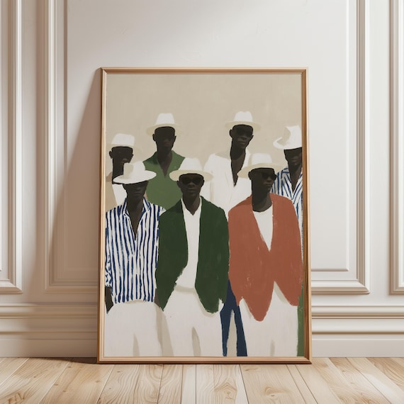 Les Sapeurs Congolais Portrait, Fashion Illustration for Summer Decor (Digital Download) 661