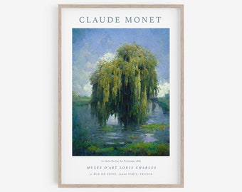 Claude Monet Willow Print, Vintage French Decor (Digital Download)