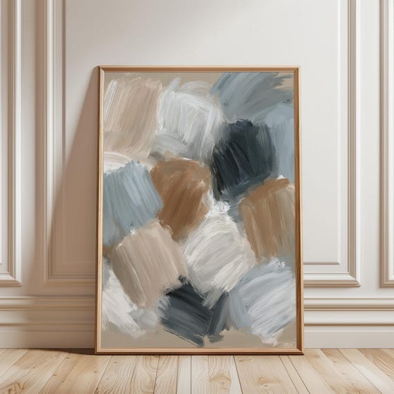 Large-Scale Abstract Composition, Minimalist Neutral Wall Art, Modern Farmhouse Decor (Digital Download) 528