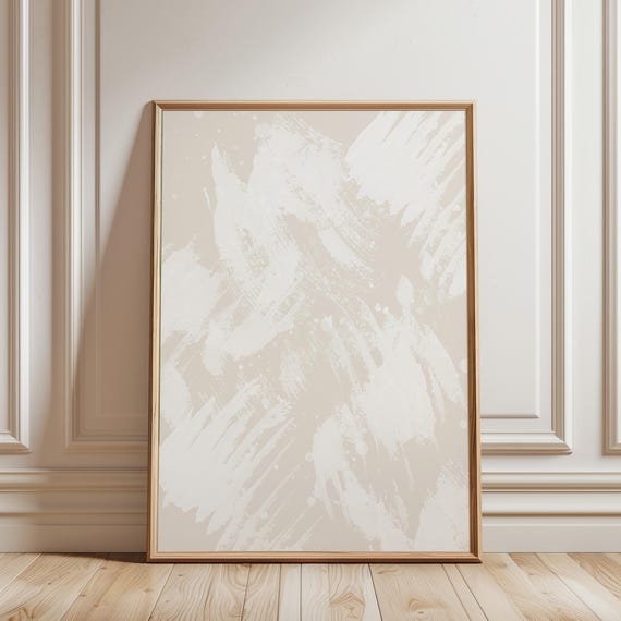 Light Beige Abstract Art Print | Minimalist Home Decor (Digital Download)