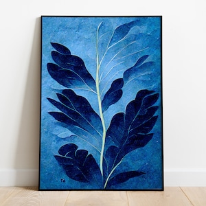 Matisse Blue Leaf Printable, Matisse Art Print, Matisse cutout, Henri Matisse Nu Bleu, Matisse Art Poster, Henri Matisse, Preppy Room Decor,