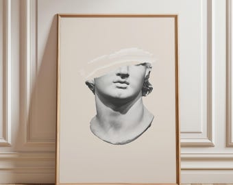ミケランジェロのダビデ像の石膏像、目の彫刻。男性彫刻、室内装飾
