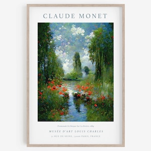 Claude Monet Print, Monet Print, Printable art, Vintage French Home Decor, Floral Print, Floral Decor, Aesthetic room decor, A1/A2/A3/A4.