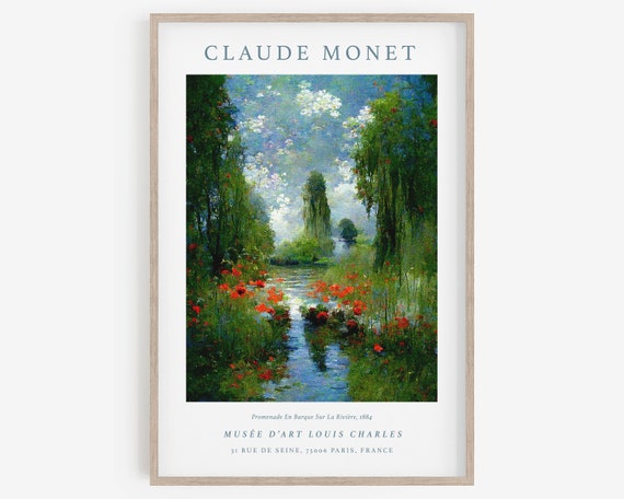 Claude Monet Print, Monet Print, Printable art, Vintage French Home Decor, Floral Print, Floral Decor, Aesthetic room decor, A1/A2/A3/A4.