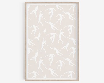 Beige Matisse Art Druckbare mit Tänzerinnen.