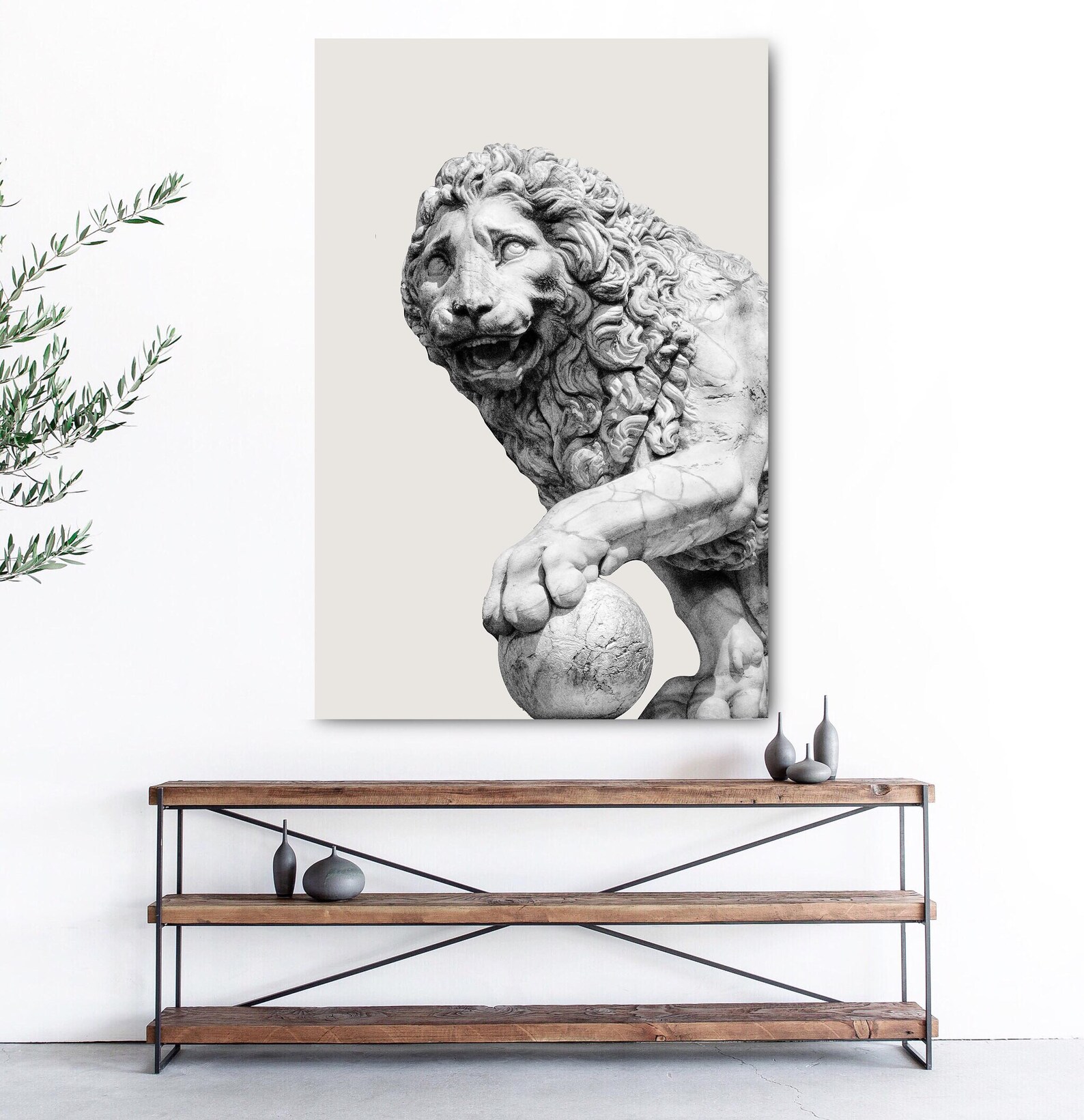 Medici Lions Statue Roman Statue Marble Sculptures | Etsy