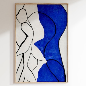 Matisse Nu Bleu II Printable, Henri Matisse Cutout, Home Decor Wall Art Poster.
