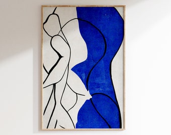 Matisse Nu Bleu II Printable, Henri Matisse Cutout, Home Decor Wall Art Poster.