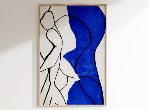 Matisse Nu Bleu II Printable, Henri Matisse Cutout, Home Decor Wall Art Poster.