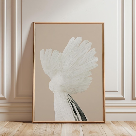Neutral Bird Printable Wall Art, Minimalist Style, Bedroom Decor (Digital Download)