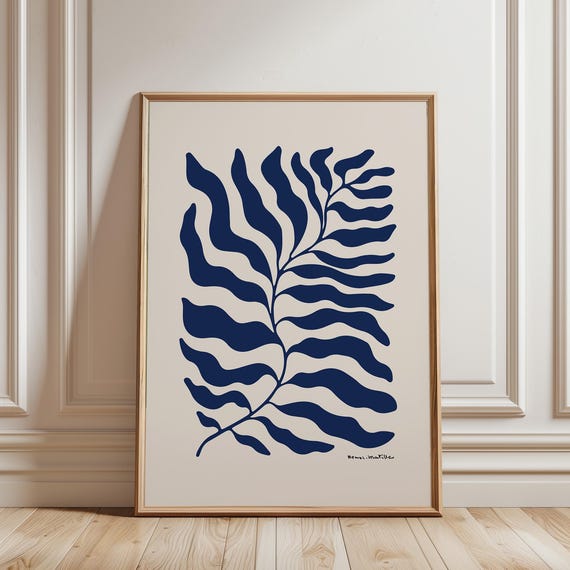 Matisse Abstract Botanical Wall Art Print, Modern Minimalist Decor (Digital Download)