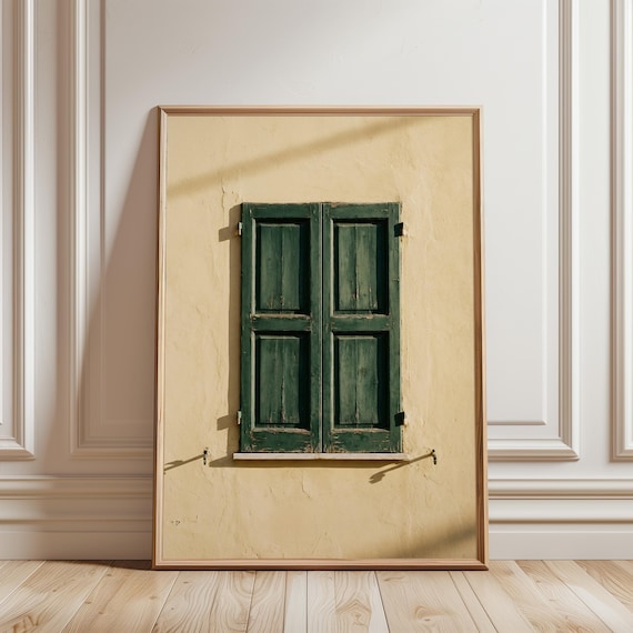 Italian Window Shutters Fine-Art Photograph, Mediterranean Wall Art (Digital Download) 201