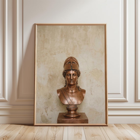 Greek Goddess Bust Art Print, Neoclassical Museum-Style Wall Art Summer Decor (Digital Download) 734