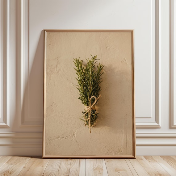 Italian Rustic Rosemary Sprig Print, Botanical Wall Art (Digital Download) 188