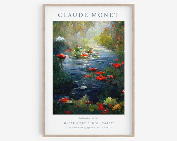 Claude Monet Print, Monet Print, Printable art, Vintage French Home Decor, Floral Print, Floral Decor, Aesthetic room decor, A1/A2/A3/A4.