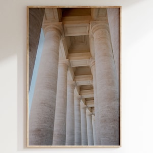Vatican Roman Column Printable Wall Art - Digital Download, Greek Mythology Sculpture Design, Aesthetic Room Decor Ancient Greek Inspiration