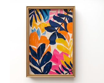 Henri Matisse Inspired Floral Art Print | Fauvism Style (Digital Download)