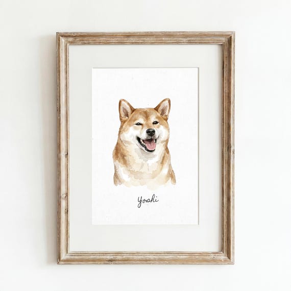 Custom Dog Painting from Photo – Watercolor Pet Portrait – Miniature Pet Memorial Gift – Personalized Dog Art - Digital Download