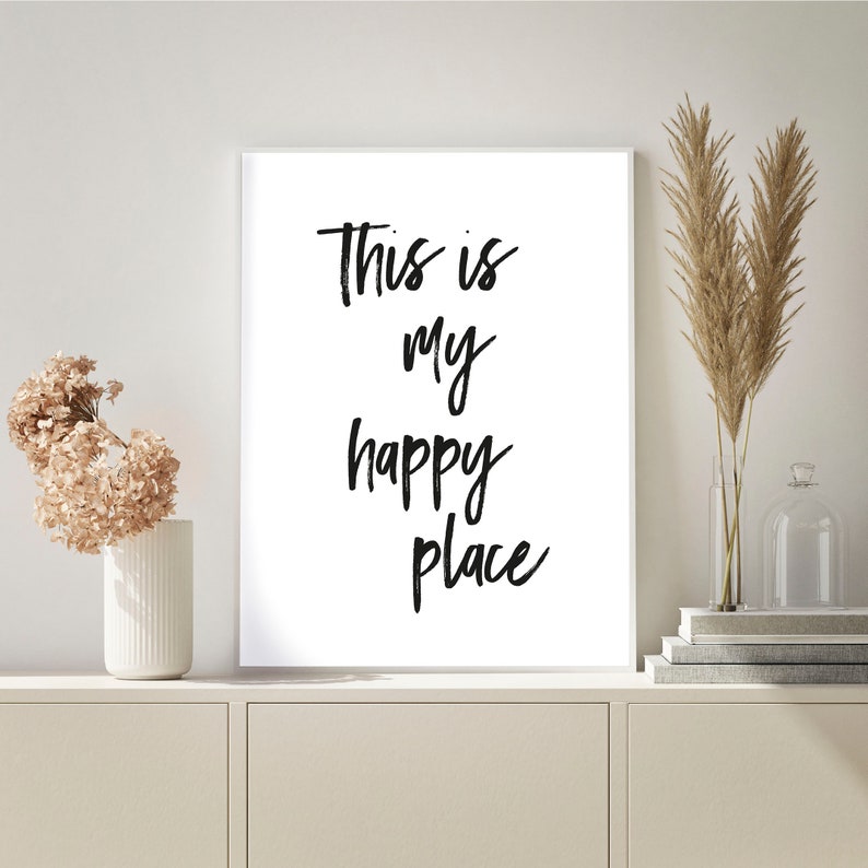 This is My Happy Place Wall Art Printable Instant Download Etsy