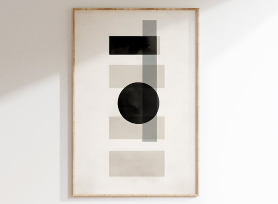 Japandi Wabi Sabi Art | Black, Beige & White Collage | Minimalist Scandinavian Decor | Nordic Design for Home and Office.