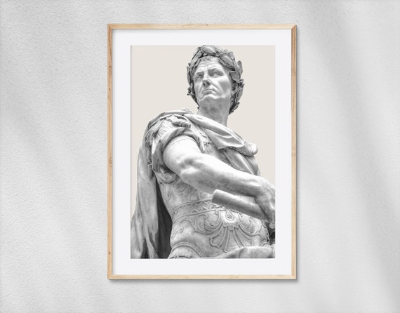 Julius Caesar, Instant download, Printable, Greek mythology art, Greek Decor, Aesthetic room decor, sculpture, roman emperor statue.