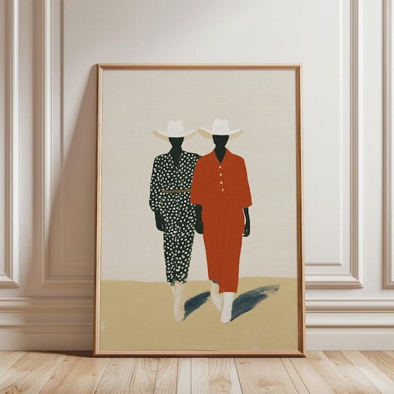 Afrocentric Cowboy Wall Art Print, Western Figure Decor, Living Room (Digital Download)