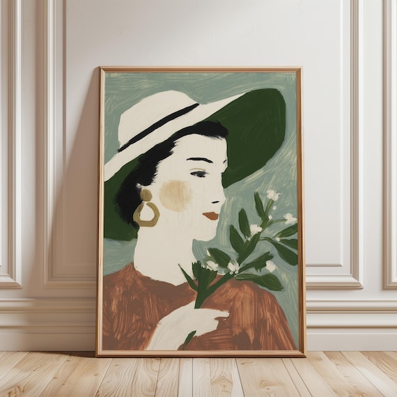 Vintage-Inspired Female Portrait with Spring Flowers (Digital Download) 236