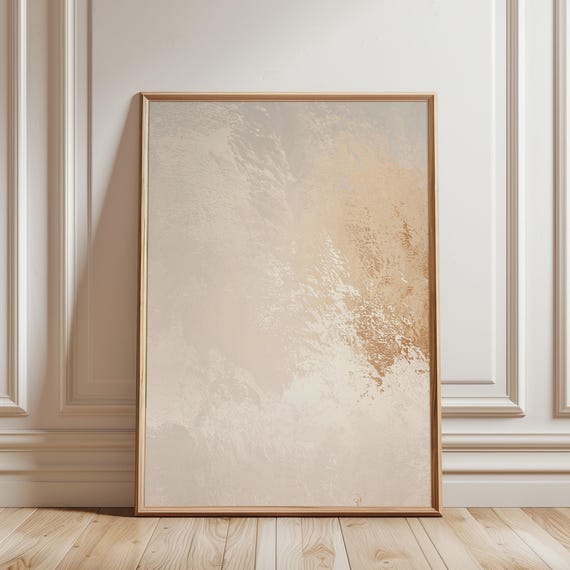 Beige Abstract Art Print, Earthy Neutral Tones (Digital Download)