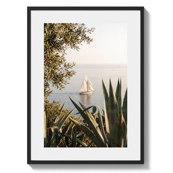 Old Money Sailing Print – Mediterranean Yacht, Coastal Luxury Decor, Classic Sailboat Photography, Luxury Aesthetic (digital download)