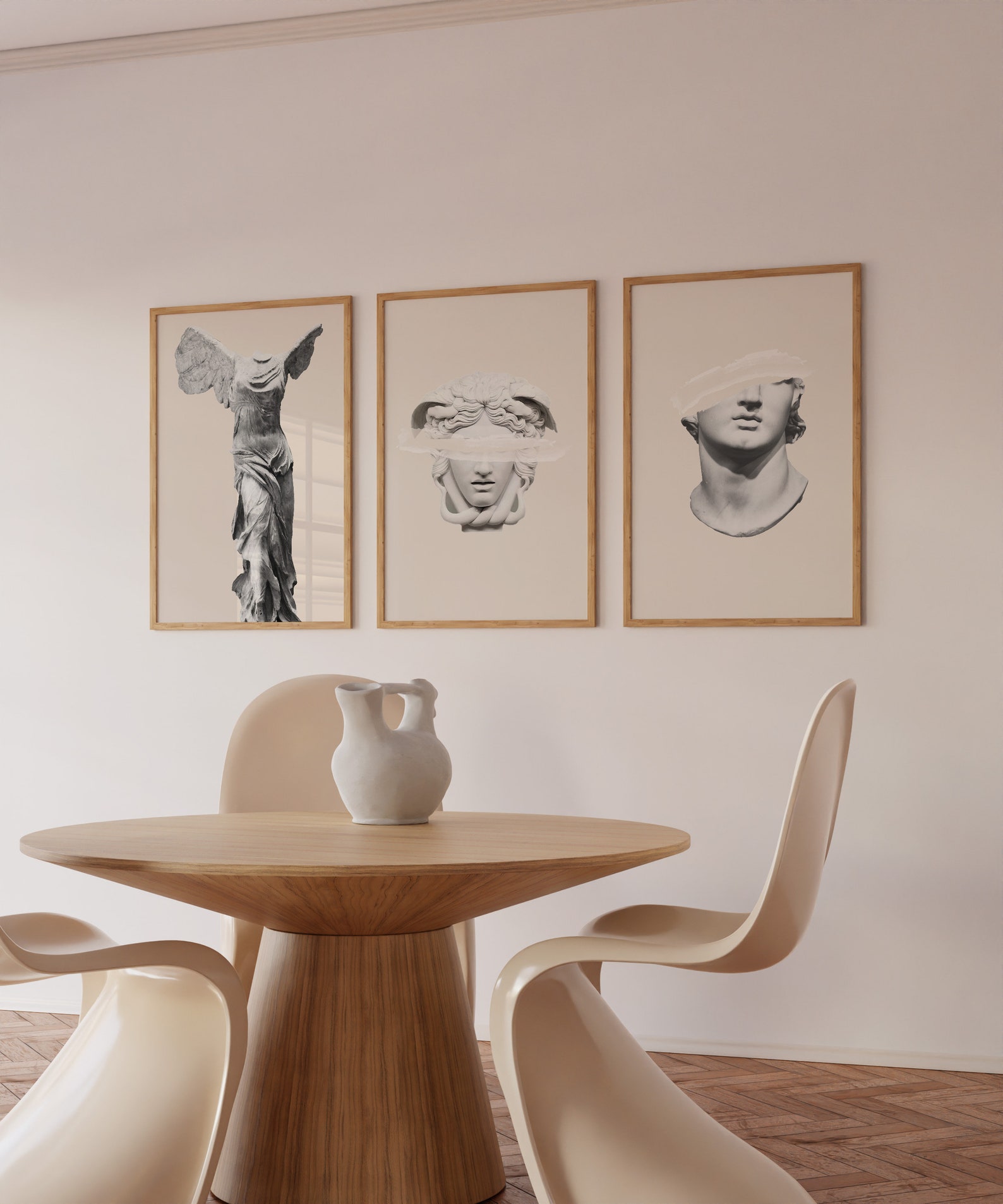 3 Pieces Wall Art Greek Statue Prints Neutral Art Etsy