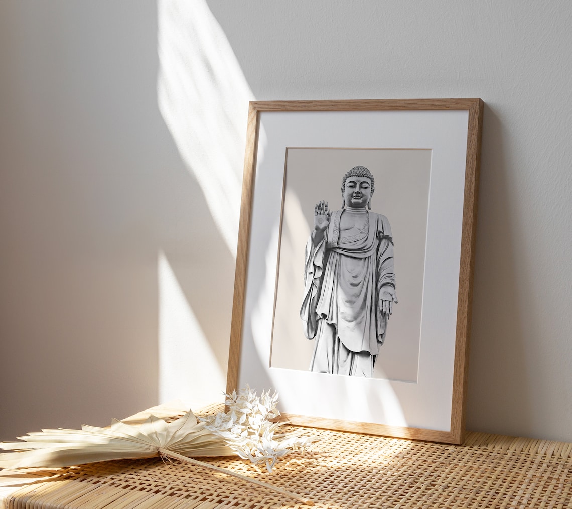 Buddha Statue Printable Buddha Wall Art Buddha Print | Etsy
