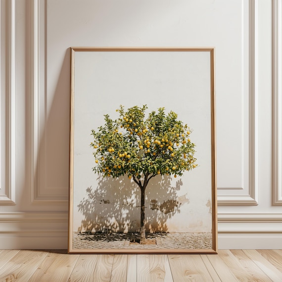 Italian Lemon Tree Art Print, Amalfi Coast Mediterranean Decor (Digital Download) 192