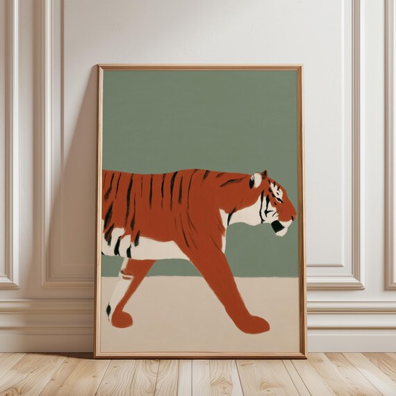 Tiger Printable Wall Art, Jungle Style, Nursery Decor (Digital Download)