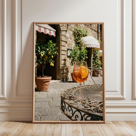 Aperol Spritz Poster – Mediterranean Café Table Italian Summer Decor (Digital Download)