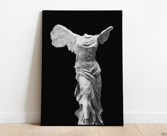 Winged Victory of Samothrace, Printable, Wall Art, Greek mythology art, Greek Decor, Aesthetic Room Decor, sculpture, greek goddess statue.