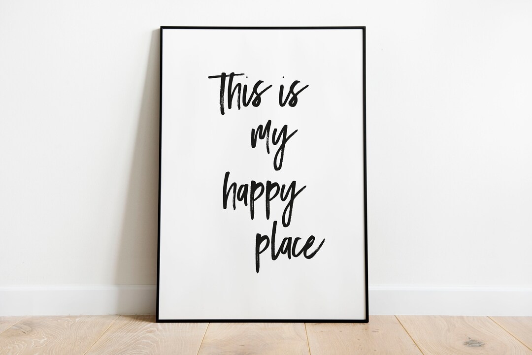 This is My Happy Place Wall Art Printable, Instant Download, Printable