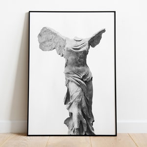 Winged Victory of Samothrace, Printable, Wall Art, Greek mythology art, Greek Decor, Aesthetic Room Decor, sculpture, greek goddess statue.
