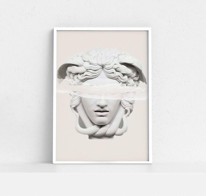 Medusa statue Greek mythology art Greek Decor Aesthetic | Etsy