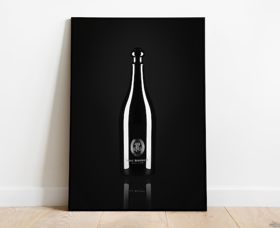 Champagne Art, Champagne Print, Champagne bottle decor, Champagne picture, Digital download, Printable Wall Art,  Aesthetic Room Decor.