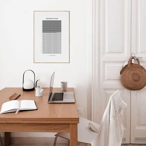 memento mori print Black and White Life Calendar PDF: Stoic Wall Art, Printable Instant Download