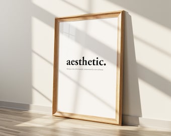 Impresión de definición, arte mural minimalista (descarga digital)