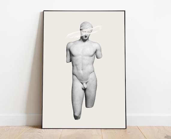Athlete Statue Print, Rome statue, Print Statue, Digital download, Greek mythology art, Bust statue, Aesthetic Room Decor, Marble Sculpture