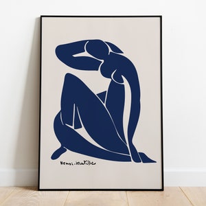 Matisse Blue, Indigo Blue Matisse Art Print, Matisse cutout, Henri Matisse Nu Bleu, Matisse Art Poster, Henri Matisse, Printable.